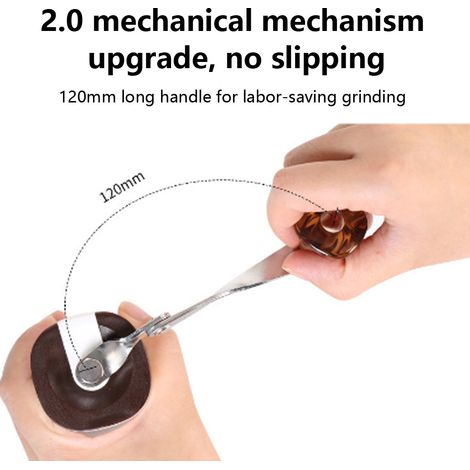 Moulin à café manuel compact et portable, idéal pour la maison, le bureau et les voyages. (1/5)