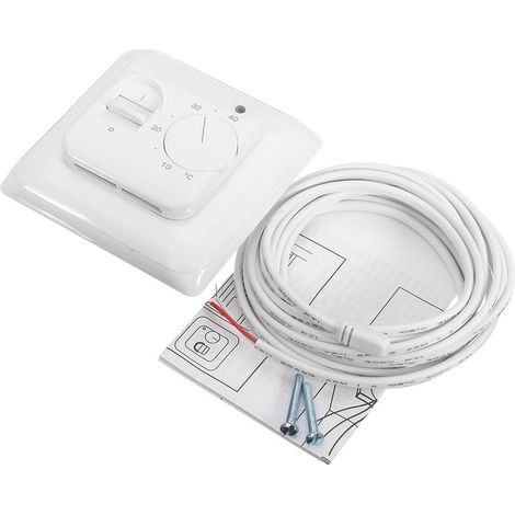 Thermostat mécanique de chauffage au sol, 230V, 16a, interrupteur de contrôle de la température avec capteur (1/5)