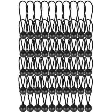 Cordes élastiques à boules de 15 cm (6 pouces), 50 boules élastiques ultra-résistantes (1/5)