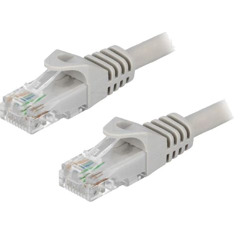 Cable reseau RJ45 male U-UTP Cat.6 gris- 3m