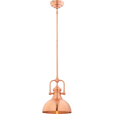 Lampada a sospensione industriale rame E27 15W Platino (1/3)