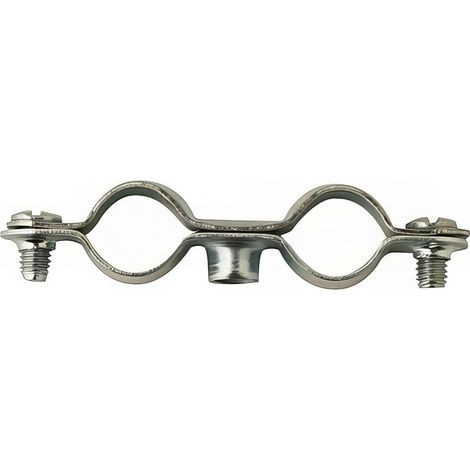 Collier double standard en acier zingué embase M7 X 150 CD Ø12 - Boite de 100 - SCELL-IT - CD12 (1/2)