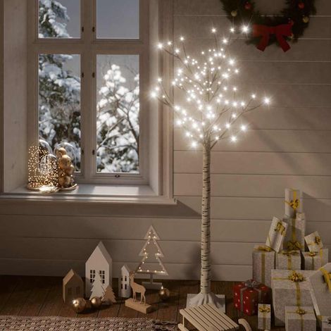vidaXL Árbol de Navidad LED blanco frío sauce interior exterior 1,5 m (1/5)