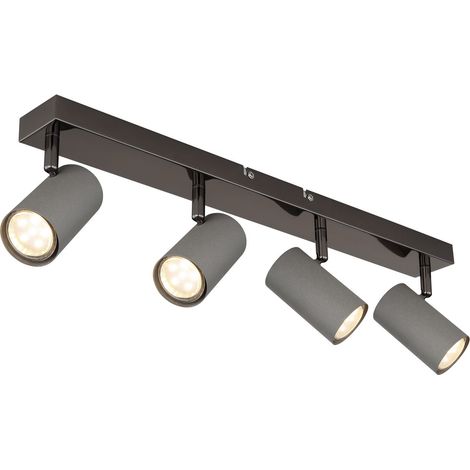 Barre de spots de plafond Gunmetal 4x GU10