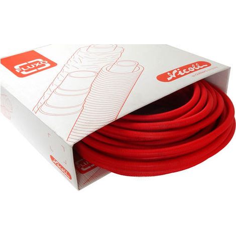 Tube fluxo gainé rouge Ø16 en couronne de 100ml