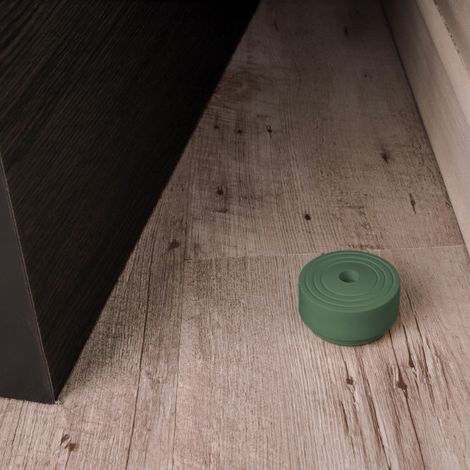 Ouvre&Déco – Butée de porte sol ROND, Caoutchouc vert