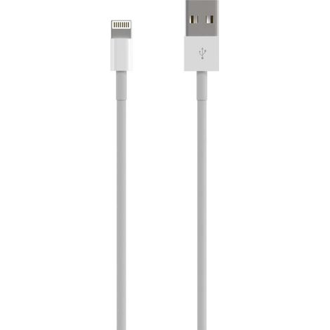 AISENS Cable LIGHTNING a USB 2.0, LIGHTNING/M-USB A/M, blanco, 0.5m (1/3)