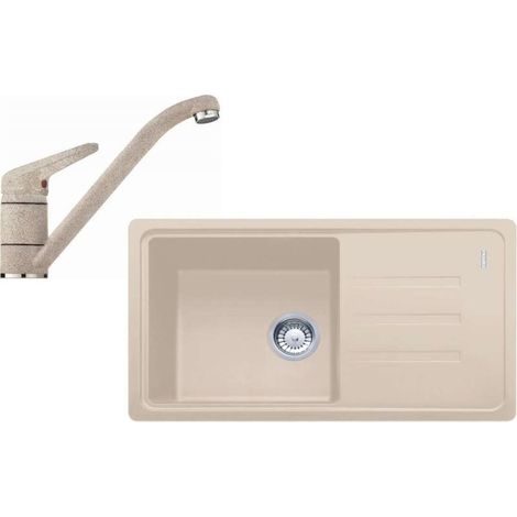 Franke Sets - Küchenset G121, Fragranitspüle BSG 611-78/39 + Armatur FC 9541.082, Sahara/Chrom 114.0441.172