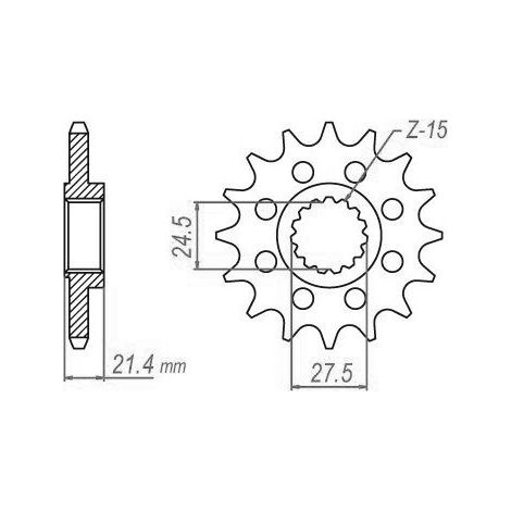 Pignon de sortie de boite Esjot pour Moto Aprilia 1200 Caponord