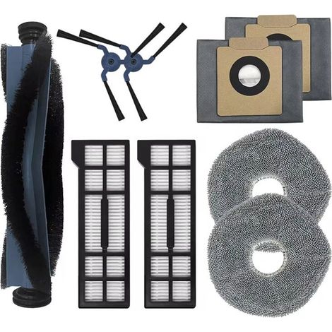 Para el robot aspirador X10 Pro Omni / T2351, cepillo lateral giratorio, filtro HEPA, mopa, bolsa para el polvo, accesorio, repuesto (1/2)