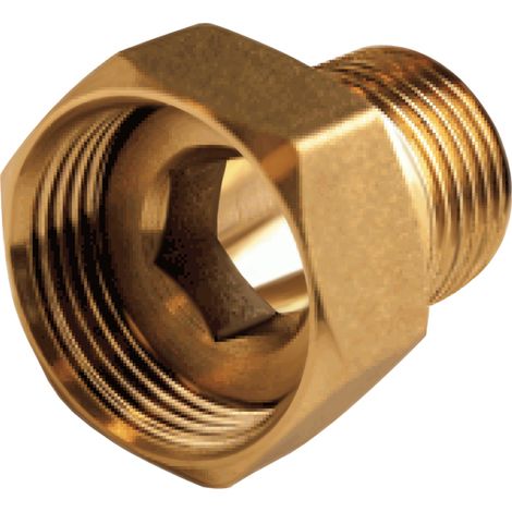 Thermador – Raccord laiton 2 pièces à porter plate femelle écrou libre 1-1/4" (33/42) – Mâle 3/4" (20/27) – Pour installations sanitaires