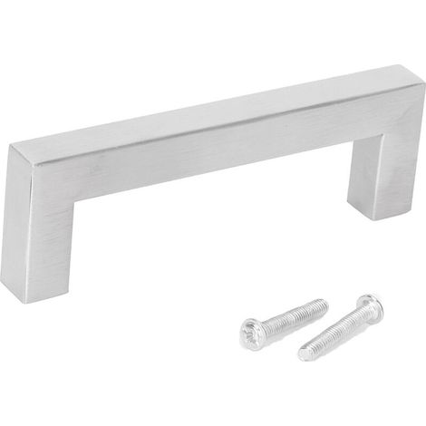 Lot de 10 poignées carrées pour meubles de cuisine, boutons de tiroir en acier inoxydable, poignées de porte de placard, accessoires de quincaillerie pour meubles