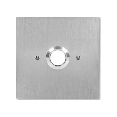 Interruttore ACO INS-OB-60 acciaio inox illuminato bianco