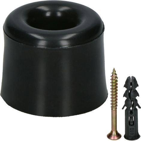 LIMITADOR, PARACHOQUES, TOPE DE PUERTA, GOMA, NEGRO, 27 MM PARA PUERTAS, PEQUEÑO (1/5)