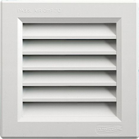 Grille ventilation PVC traditionnelle à encastrer 140 x 140 mm - First Plast