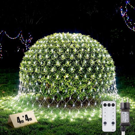 4 x 4 m 400 LED Éclairage de Noël extérieur Filet lumineux blanc (1/5)