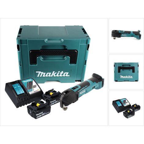 Makita DTM 51 RGJ Akku Oszillierer 18 V + 2x Akku 6,0 Ah + Ladegerät + Makpac