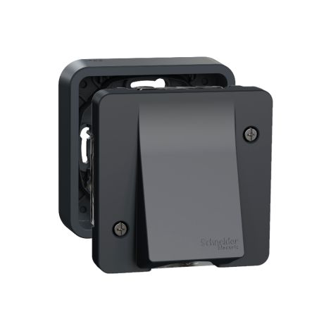 Schneider - Mureva - Sortie de Cu00e2ble Complu00e8te Encastru00e9e - Connexion AUTO - Gris - IP55 IK08 - Ru00e9f : LOT3066 (1/5)