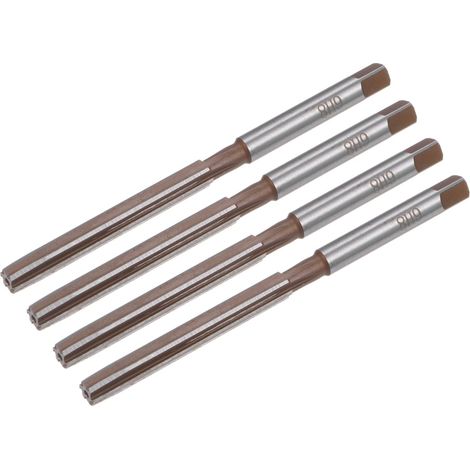 4Pcs Alésoirs Manuels Lames Droites en Acier Allié 9SiCr