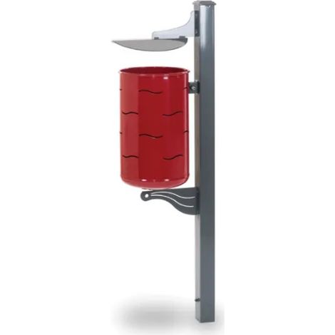 Cestino Empire 570 Giochipark acciaio zincato verniciato &Oslash30x52h urbano 35lt - RAL 3003 - Da interrare