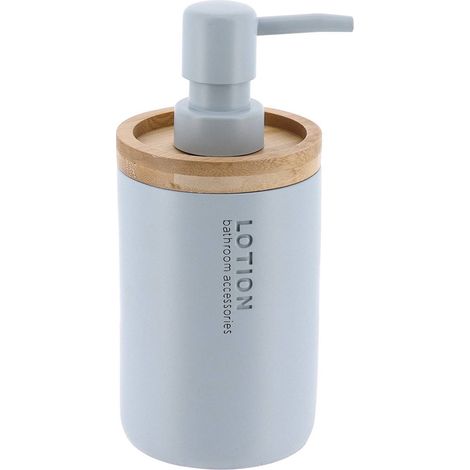 Dispenser di sapone in poliresina 280 ml - bambù azzurro - Tendance