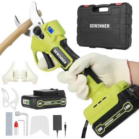 Sécateur Électrique Sans Fil Brushless avec Lame SK5, Sécateur à Batterie avec Batteries Rechargeables (1/5)