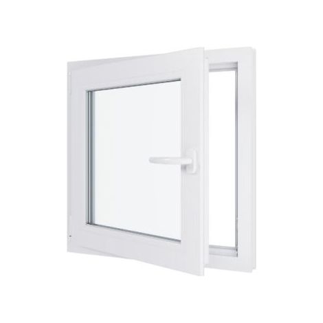 Finestra in PVC - Triplo vetro - Bianco - 700 mmx700 mm cm
