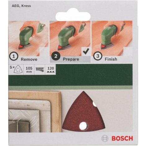 Bosch Schleifblatt-Set für Deltaschleifer K=120 105 mm 5-tlg. - 2609256A58 (1/2)
