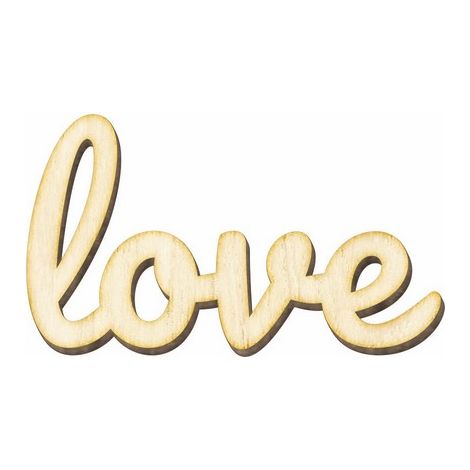 Iscrizione "Amore" su compensato, 70x40 mm