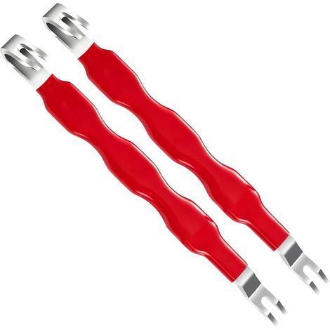 Juego de 2 extractores de conectores eléctricos para automóviles, herramienta roja para desconectar cables de coches, 19 cm de longitud, para extraer enchufes y terminales sin dañar el mazo de cables. (1/5)