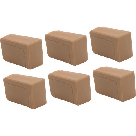 20 Protections d'angle en silicone souple pour meubles, sécurité enfant, anti-choc, forme en U, marron - lot de 20 (1/5)