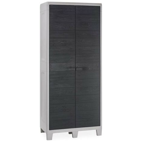 TOOMAX Armadio in resina woody's, tuttopiani 78x44xh.182 cm, grigio (1/5)