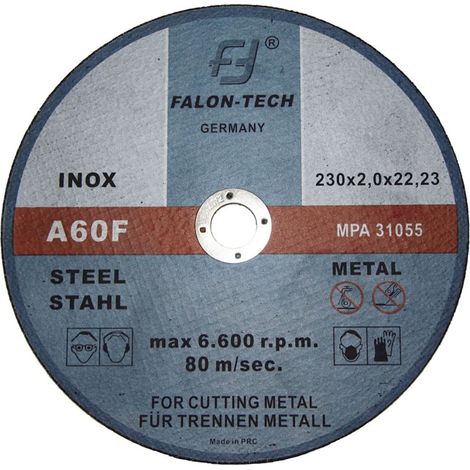 DISCO DA TAGLIO METALLO 230 mm 2,0 mm 22,23 mm