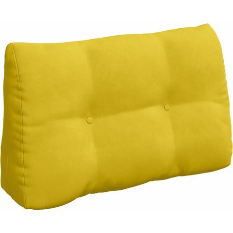Cojín de Espalda Amarillo 80 x 24 x 50 cm Terciopelo vidaXL