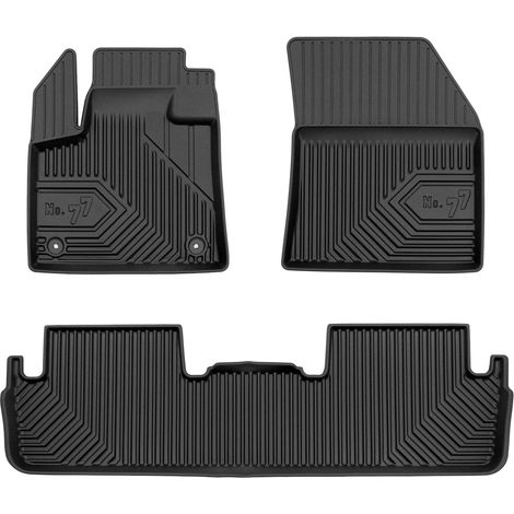 Tapis de Sol de Voiture pour DS7 Crossback / DS 7 2017-25 Imperméable Noir 3Pcs