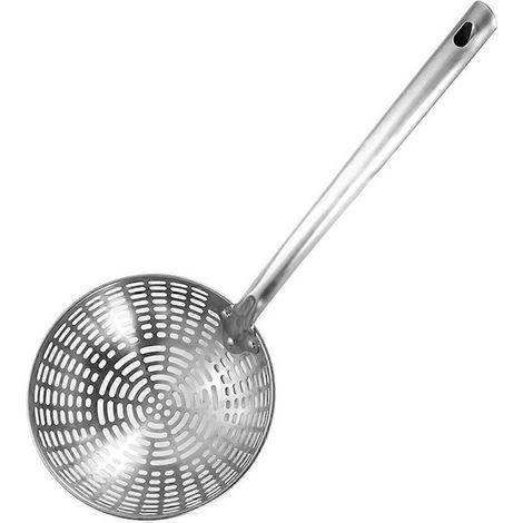 Passoire en acier inoxydable, cuillère à égoutter avec manche, cuillère à tamis, écumoire, cuillère à égoutter, cuillère de cuisine (1/5)