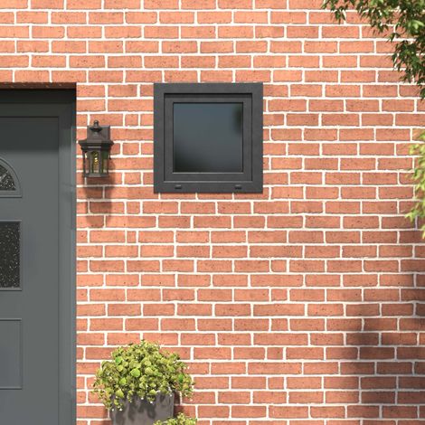 vidaXL Fenêtre de sous-sol RISOR 60 x 60 cm PVC et verre Anthracite (1/5)