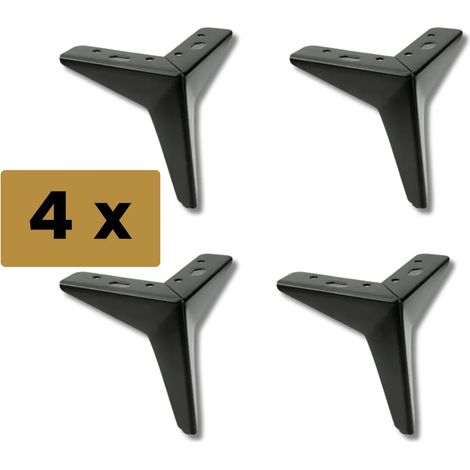4 Metallmöbelfüße, schwarz, 12 cm (1/5)