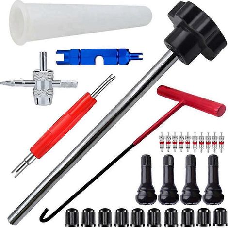 Kit de 30 outils pour valves de pneu à changement rapide, tige de valve TR413. (1/5)