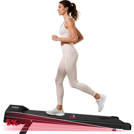 Rattantree - Tapis de course électrique - 2,5 HP - Vitesse 1-10 km/h - Ecran LED - Silencieux 50 dB - Charge max 120 kg - avec Telecommande - Surface de course 40x100 cm - Home Fitness Code (1/5)