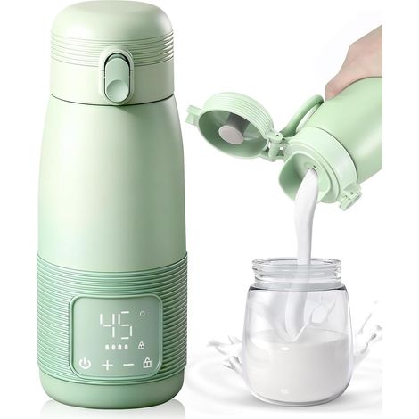 Scaldabiberon portatile, scaldabiberon da 500 ml, controllo preciso della temperatura da 37 a 55 gradi, regolabile per l'allattamento notturno in viaggio (1/5)