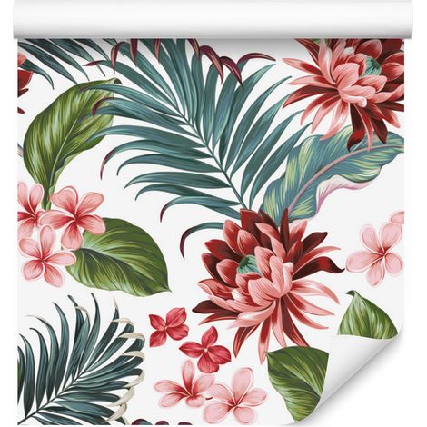 Papel pintado floral para salón y dormitorio, 50x1000 cm. (1/5)