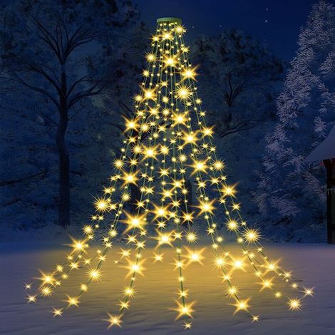 Christmas tree light garlands，glowing christmas tree lights，illuminated christmas tree，Christmas Tree String Lights, 400LED Christmas Lights with 8 Modes Waterproof Memory Timer Christmas String Light