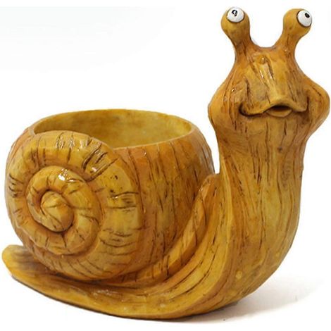 Pot de fleurs exquis en forme d'escargot, pour intérieur et extérieur, maison ou dortoir, objet décoratif. (1/5)