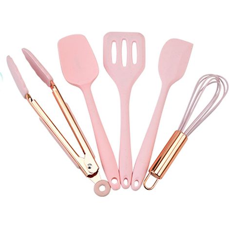 Ustensiles De Cuisine En Silicone - 5 Pièces - Résistants À La Chaleur Jusqu'à 230 °C - Pour Cuisinières Non Stick - Lot Complet (1/5)