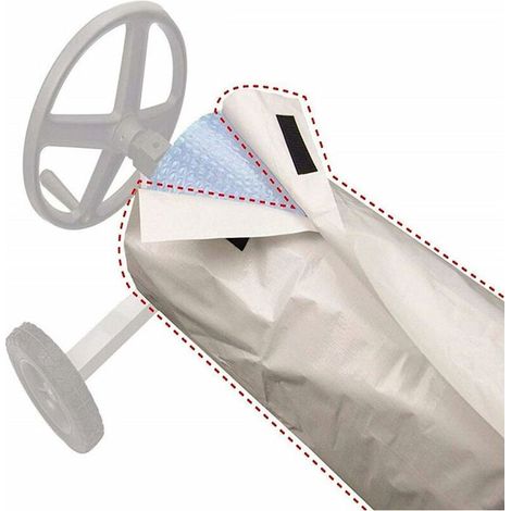 Bache de piscine, Couverture Enrouleur Bache Piscine en Tissu Imperméable,Couverture de Protection Piscine Extérieur Intérieur,Couverture pour Bache Solaire,Bache de Piscine Anti-Vent/Pluie/Poussière/ (1/5)