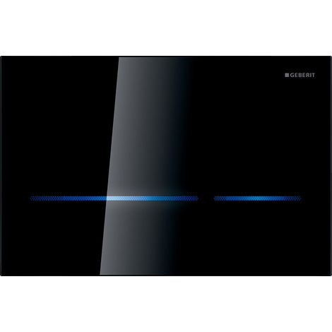 Placca Geberit Sigma80 Vetro Nero a Sfioro Comando WC Elettronico  116.092.SG.6 Vetro Nero