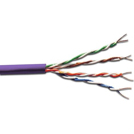 Câbles réseau et DAC DIGITUS CAT 6 U-UTP installation cable 250 MHz Eca EN 50575 AWG 23/1 305 m paper box simplex color purple