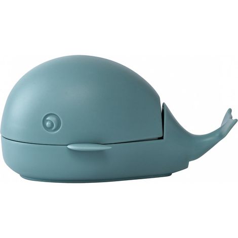 Brosse de nettoyage pour vêtements, poils doux, joli motif baleine, brosse à chaussures portable, idéale pour la maison et les voyages (bleue) (1/4)