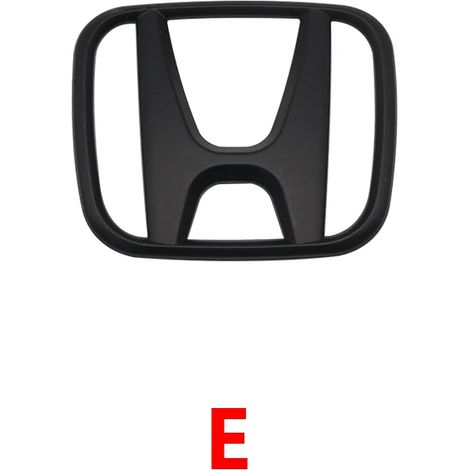 (Noir mat, 92 mm x 75 mm - J01) - 1 pièce - Logo de calandre avant en ABS pour Honda Civic, Accord, Jazz, CRV, BRV, HRV, Insight, Pilot, Passport, TYPE-R (1/5)
